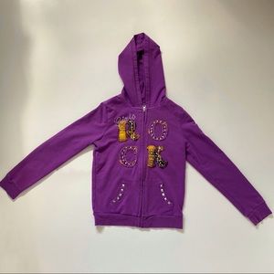 1989 Place Girls’ Purple Zipper Sweater
